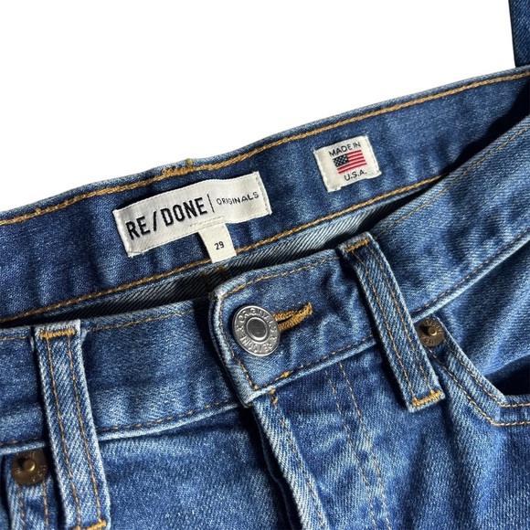 RE/DONE | Originals High Rise Straight Leg Jeans | Medium Wash | Size 29 - Picture 4 of 8